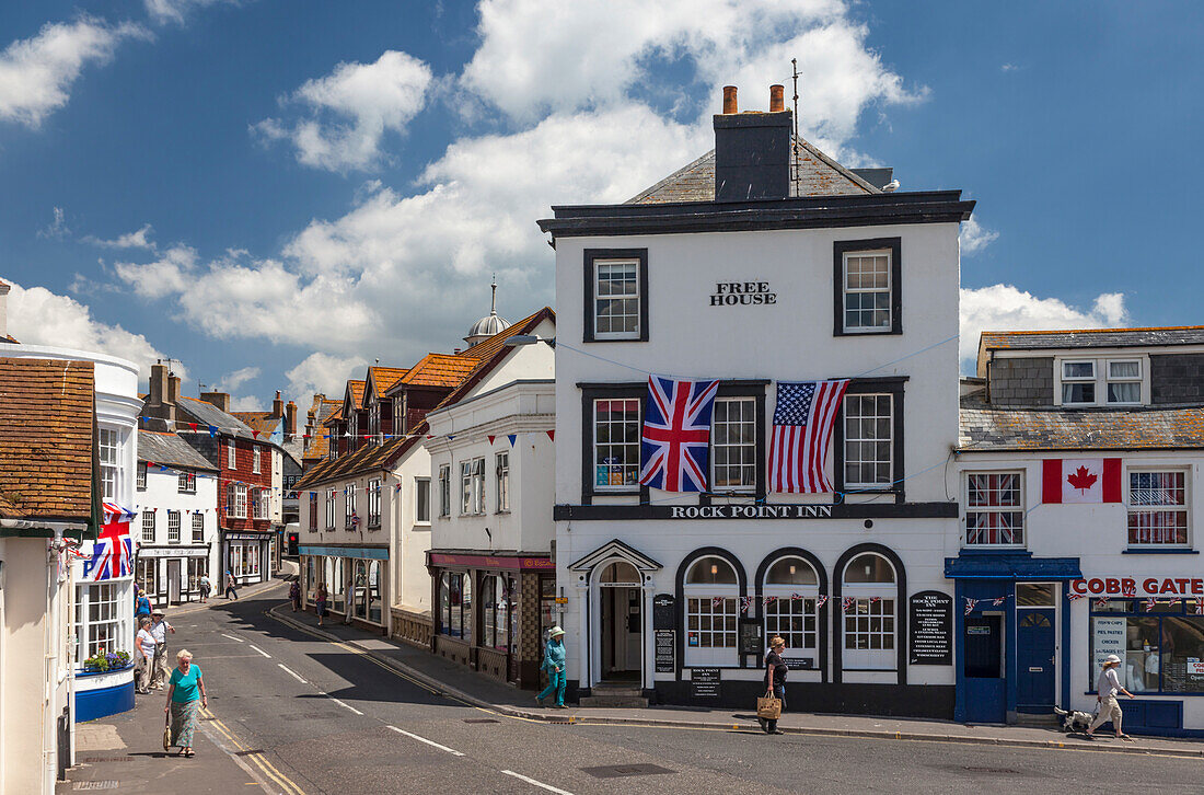 Pubs in the seaside resort of Lyme Regis, Dorset, England