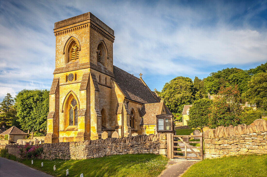 Kirche St Eadburgha's Church bei Broadway, Cotswolds, Gloucestershire, England