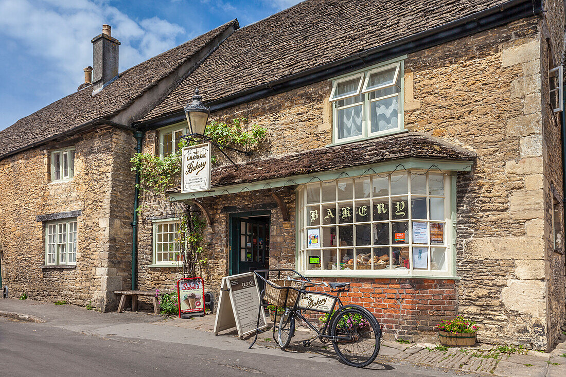 Bakery in the village of Lacock, Wiltshire, England