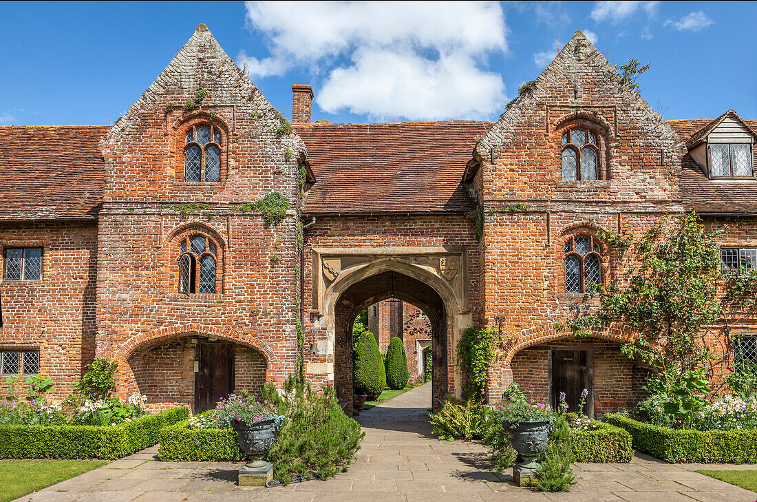 Entrance portal to Sissinghurst Castle Garden, Cranbrook, Kent, England