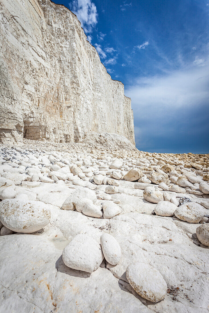Chalk cliffs of the Seven Sisters at Birling Gap, East Sussex, England