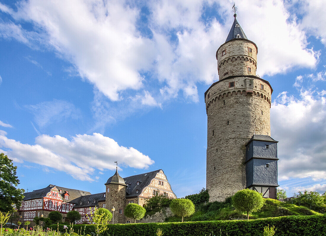 Hexenturm und Burg Idstein, Hessen, Deutschland