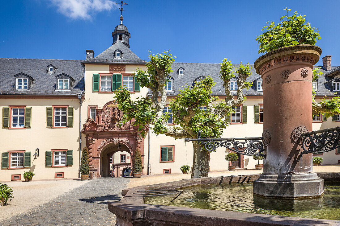 Courtyard of the Castle of Bad Homburg vor der Höhe, Taunus, Hesse, Germany
