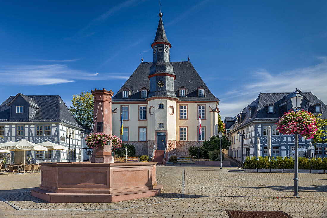 Marktplatz von Usingen, Taunus, Hessen, Deutschland