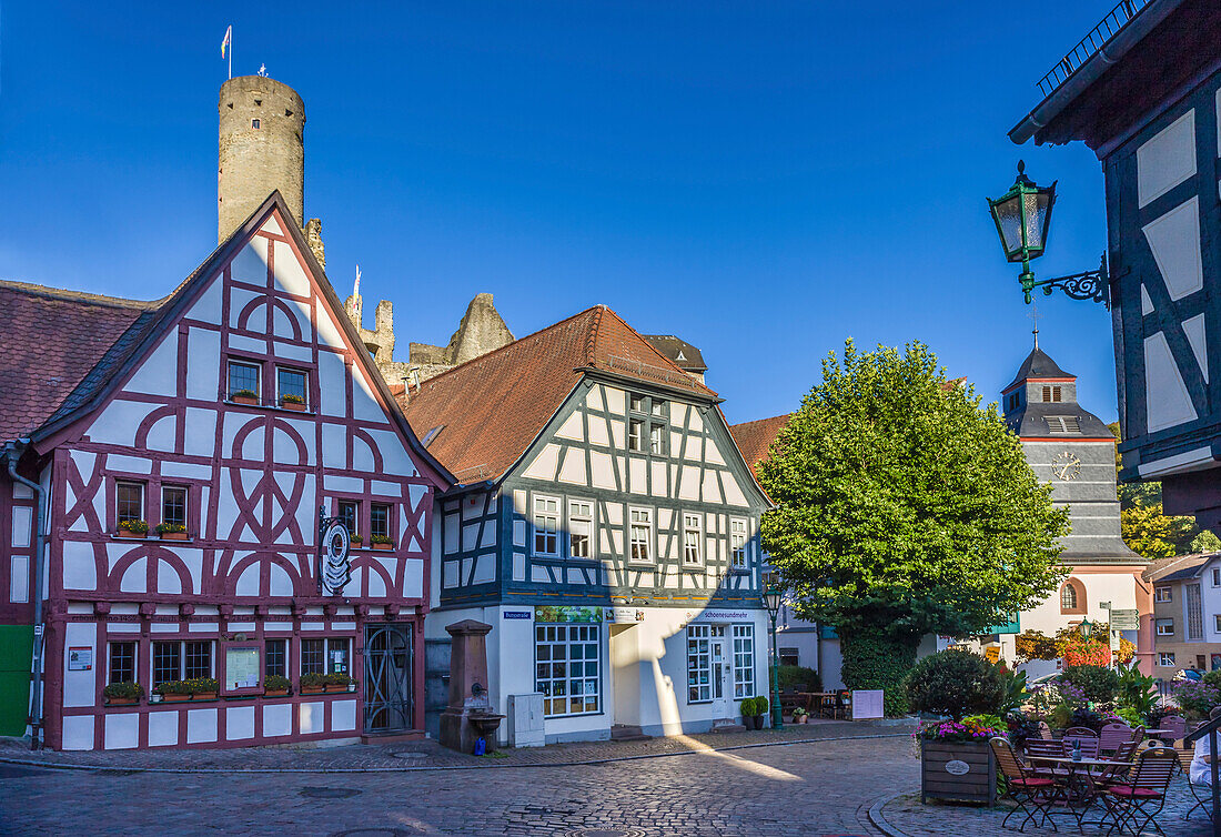 Altstadt und Burg Eppstein, Taunus, Hessen, Deutschland