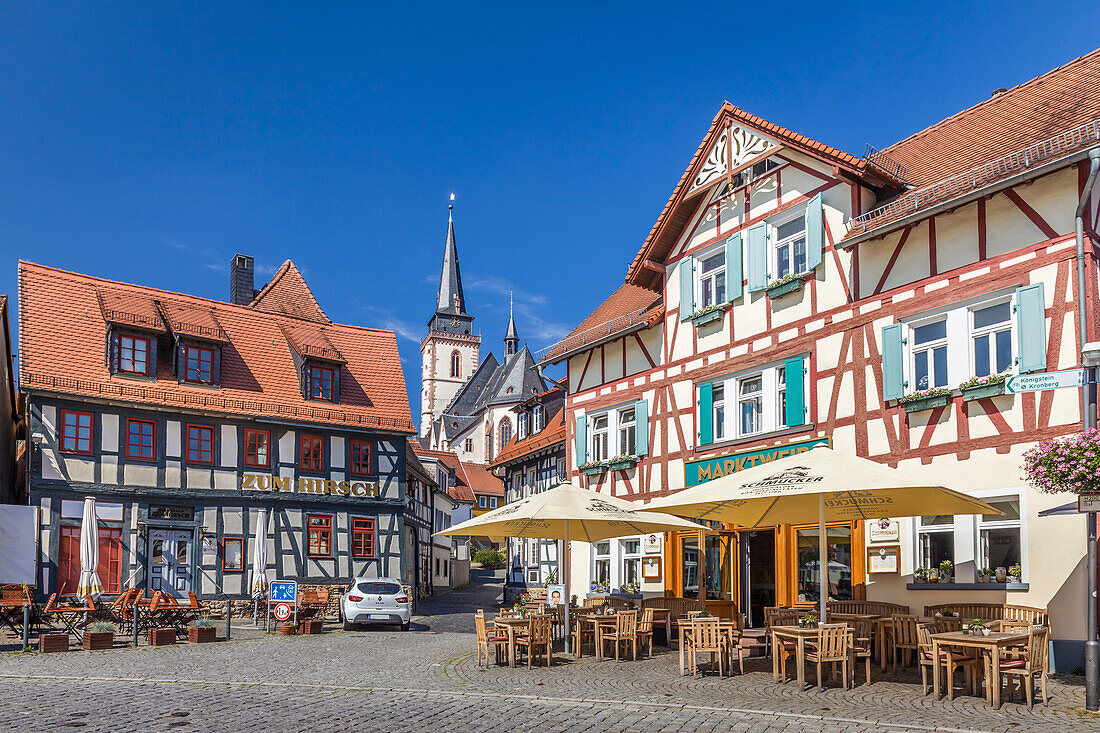 Marketplace of Oberursel, Taunus, Hesse, Germany