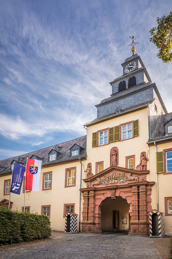 Portal der Schlosskirche Bad Homburg vor der Höhe, Taunus, Hessen, Deutschland