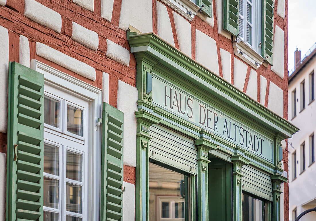 House of the old town in the Rind`sche Stiftstrasse in Bad Homburg, Taunus, Hesse, Germany
