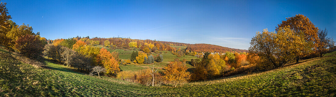 Das Engenhahner Tal im Herbst, Niedernhausen, Hessen, Deutschland