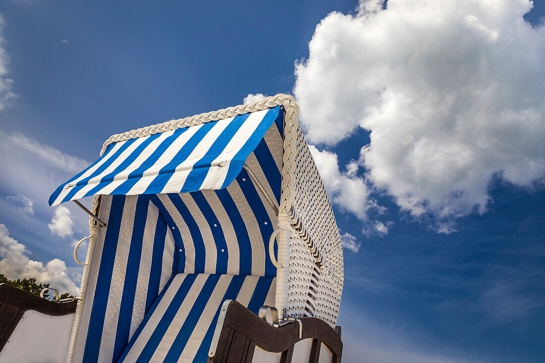 Beach chairs on the beach at Zingst, Mecklenburg-Western Pomerania, North Germany, Germany