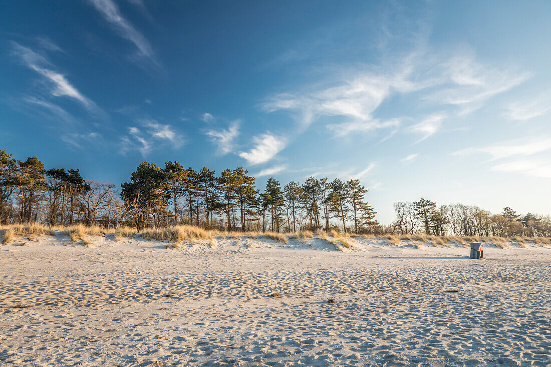 Evening mood on the beach of Zingst, Mecklenburg-West Pomerania, Northern Germany, Germany