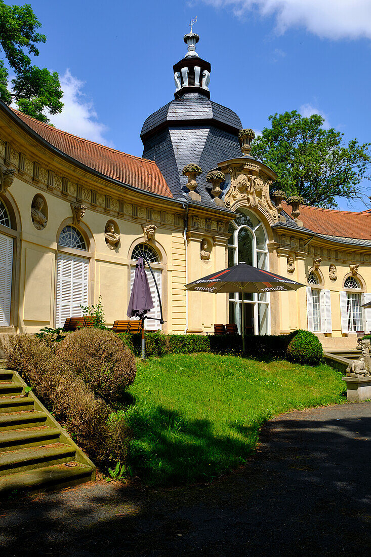 Park and Orangery in the town of Meuselwitz near Altenburg, Thuringia, Germany