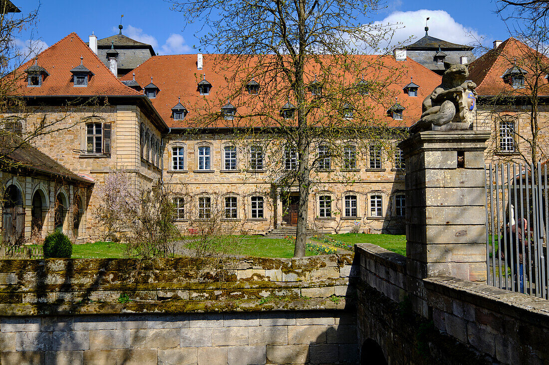 Schloss Burgpreppach im Naturpark Haßberge, Markt Burgpreppach bei Hofheim i. Ufr, Landkreis Hassberge, Unterfranken, Franken, Bayern, Deutschland