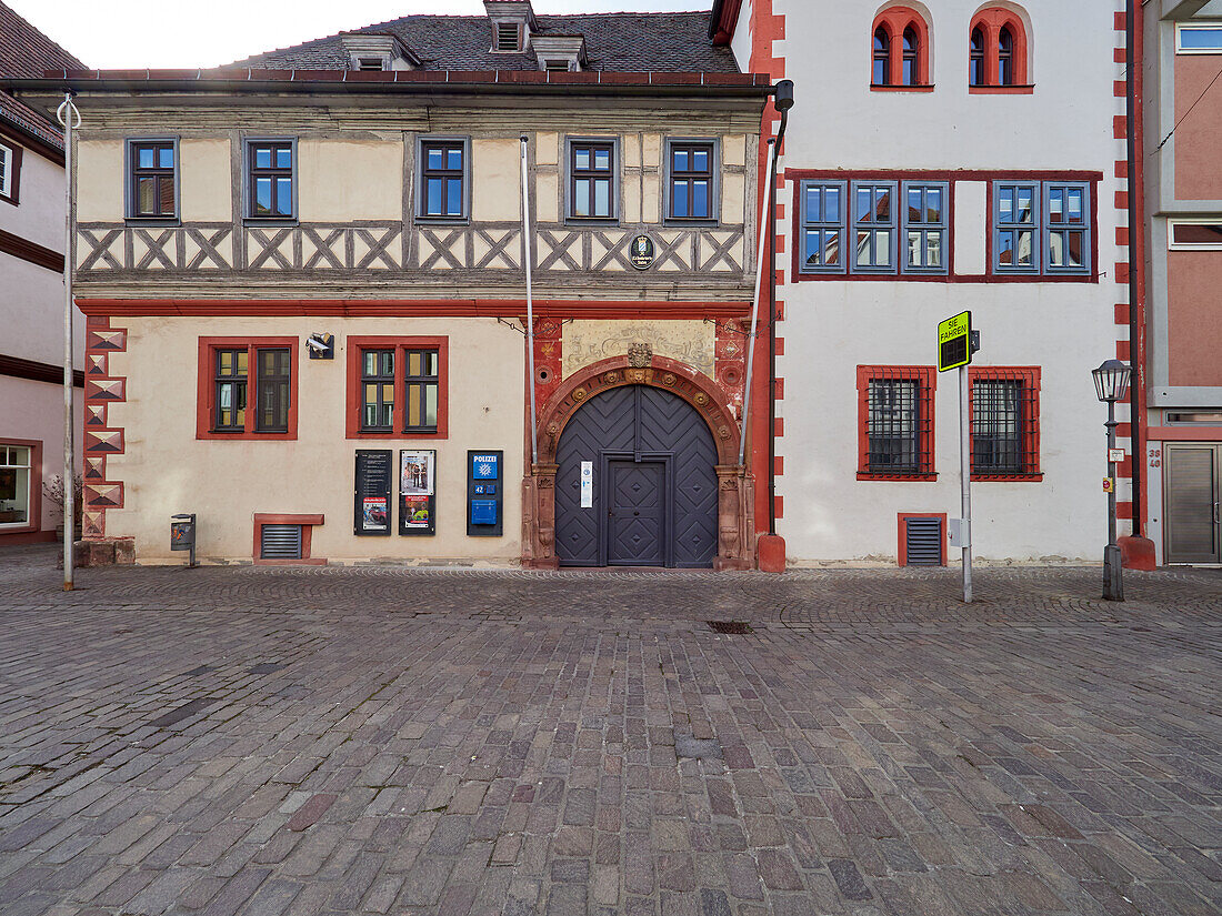 Historic center of Karlstadt am Main, Main-Spessart district, Lower Franconia, Bavaria, Germany