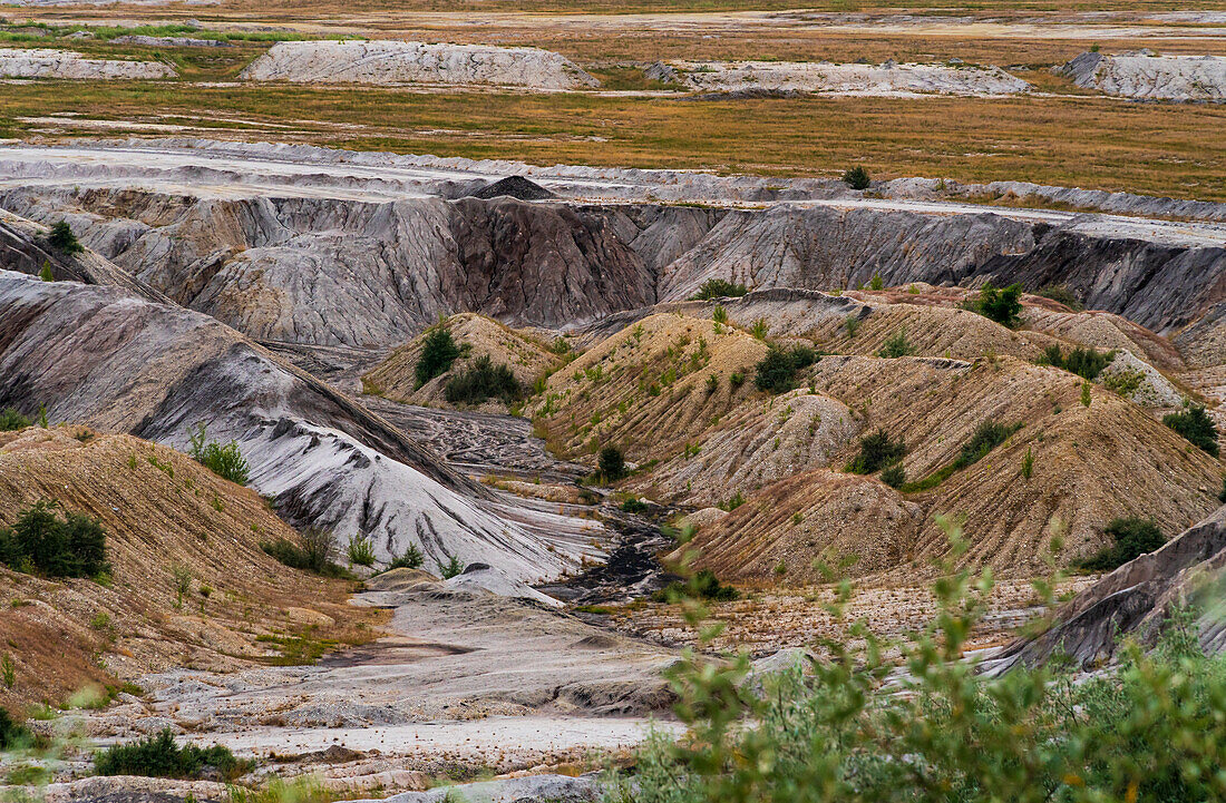 View of the Profen opencast lignite mine near the town of Zeitz, Burgenland district, Saxony-Anhalt, Germany
