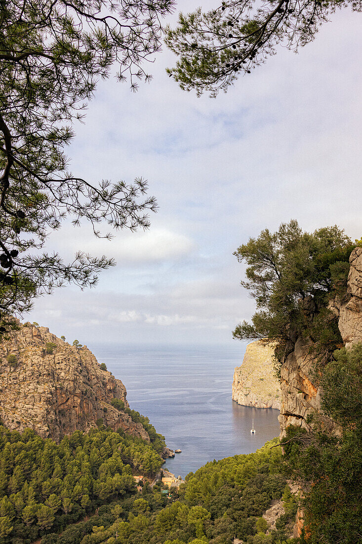 View of Sa Calobra Bay, Mallorca, Spain