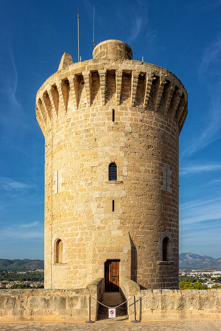 Torre, Burgturm, Castillo de Bellver, Palma de Mallorca, Mallorca, Spanien