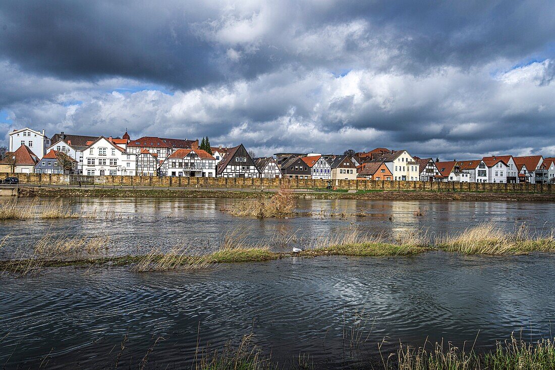 Fishing town on the Weser, Minden, North Rhine-Westphalia, Germany