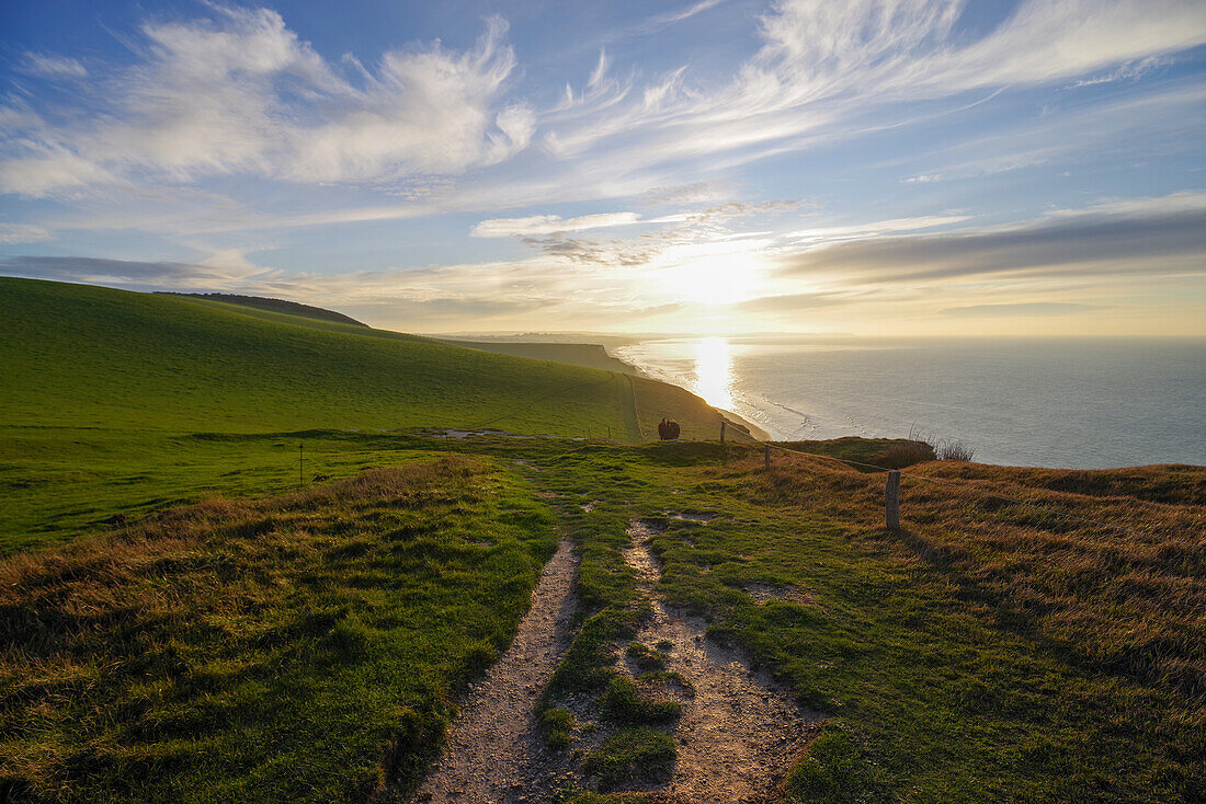 The Cap Blanc Nez chalk cliffs near Escalles in France.