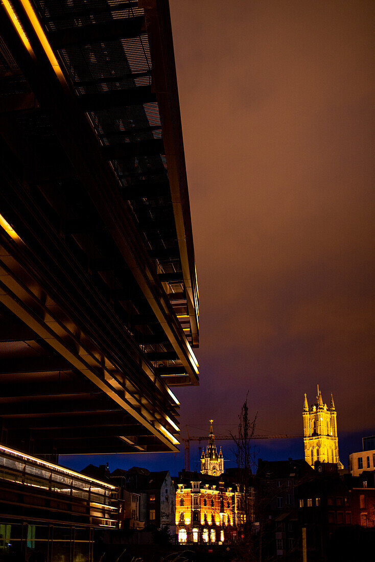 The 'Krook' library building in Ghent, Flanders.