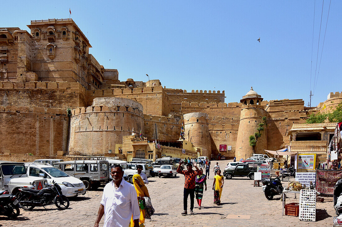 India, Radjastan, Jaisalmer, castle fortress, on the, old town fort,