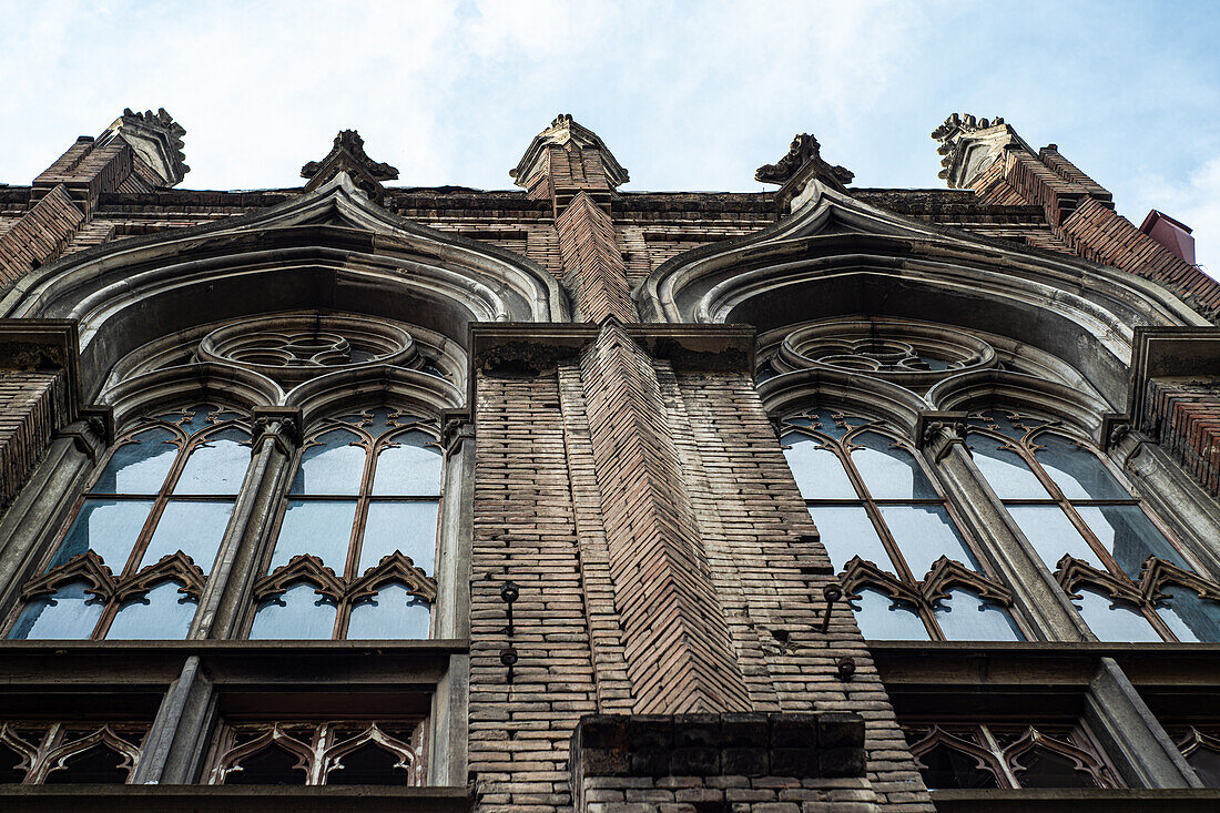 Details of exterior of one the most famous gothic building of Old Tbilisi, capital city of Georgia