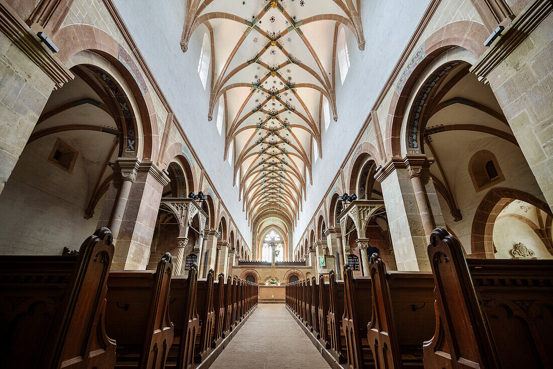 Kreuzgewölbe in der Klosterkirche der Zisterzienserabtei Kloster Maulbronn, Enzkreis, Baden-Württemberg, Deutschland, Europa, UNESCO Welterbe