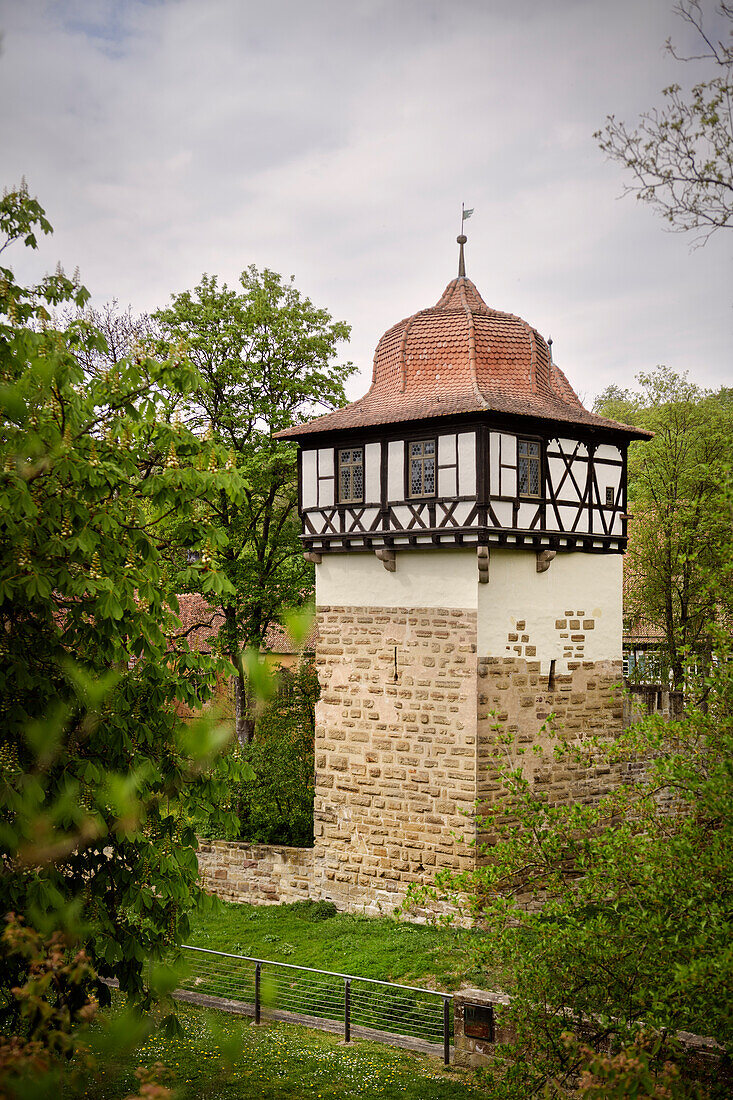 Faust Tower of the Cistercian Abbey of Maulbronn, Enzkreis, Baden-Wuerttemberg, Germany, Europe, UNESCO World Heritage