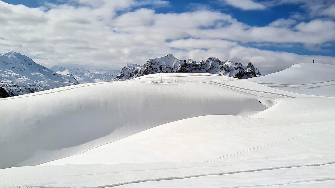 Skigebiet Lech am Arlberg, Winter in Vorarlberg, Österreich