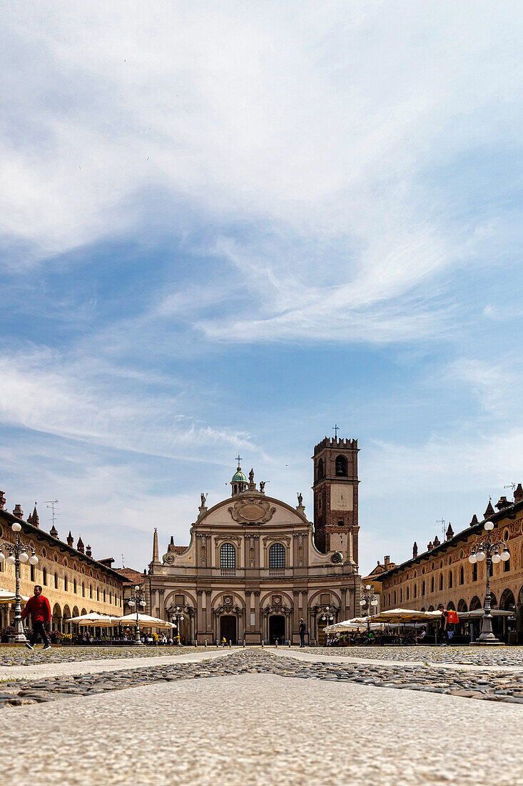 Ducal Square. Vigevano, Pavia district, Lombardy, Italy