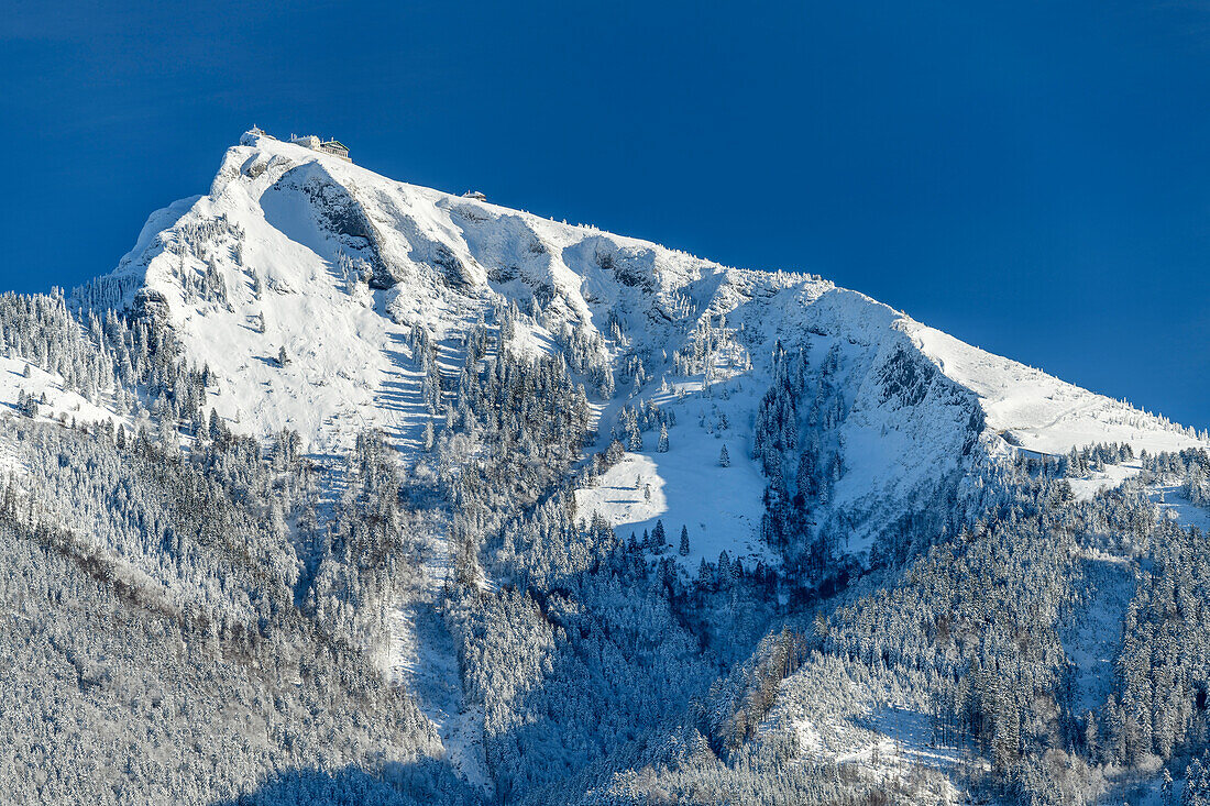 View of the summit of the Schafberg, Salzkammergut, Salzkammergut Mountains, Salzburg, Austria