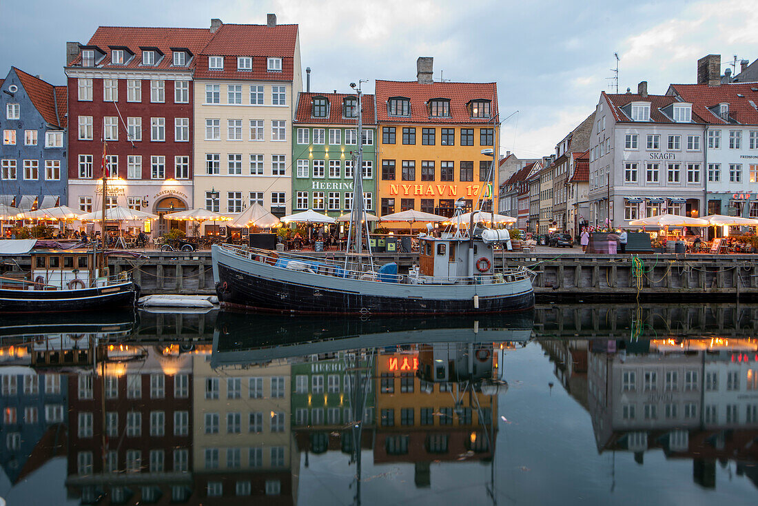 Colorful houses in Nyhavn, Copenhagen, Denmark