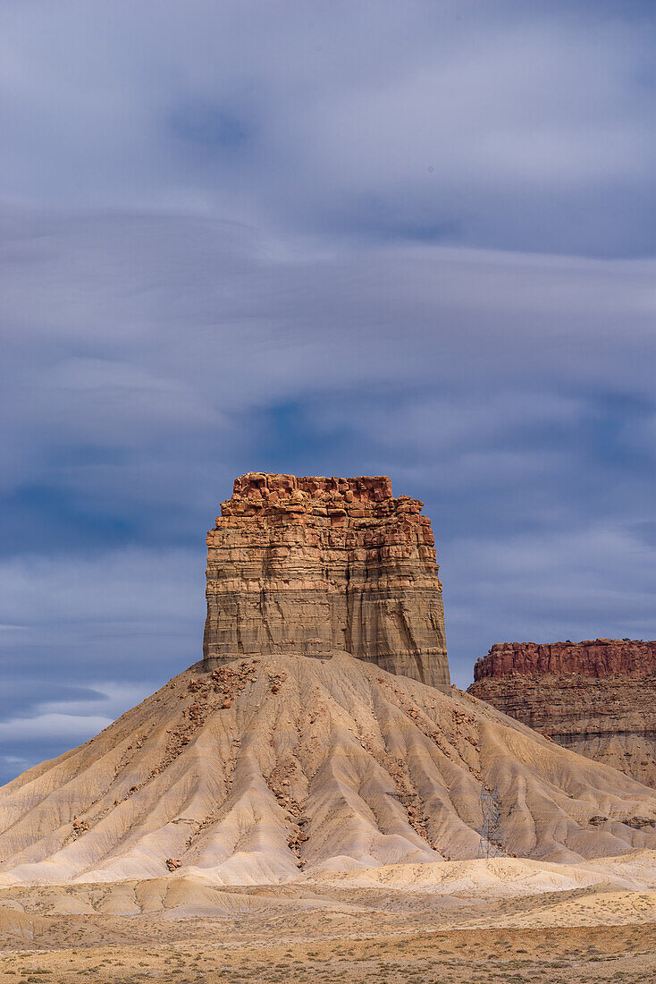 Eroded sandstone rock in the Colorado desert.