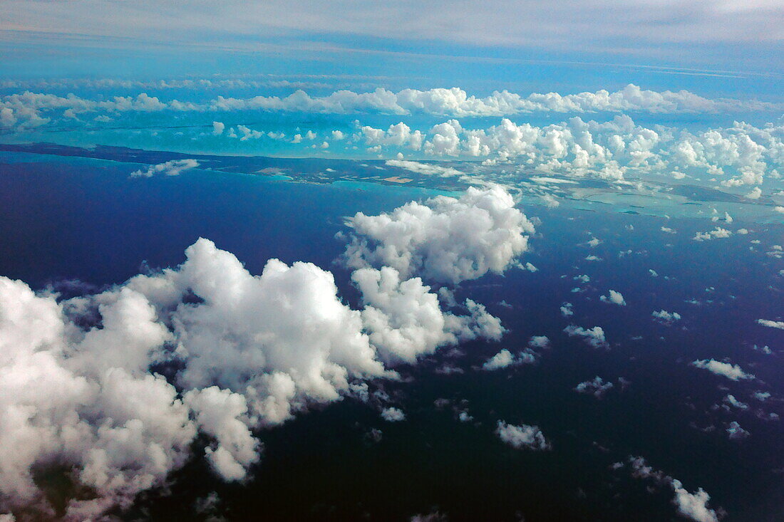 Luftfoto von den Exumas Cays, Exuma Island, Bahamas