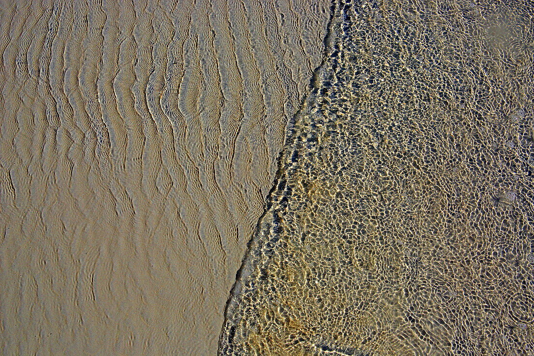 Structures in the sand of Brigantine Beach, Treasure Cay, Great Abaco, Bahamas