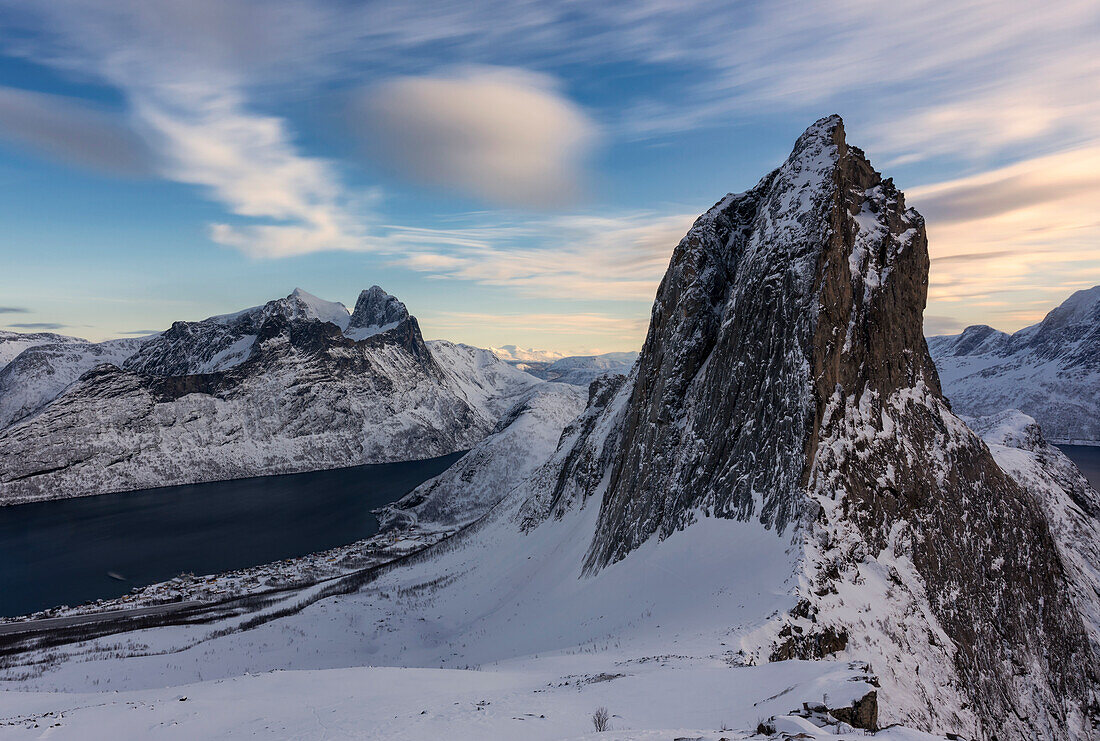 At Mount Segla on the island of Senja, Norway.