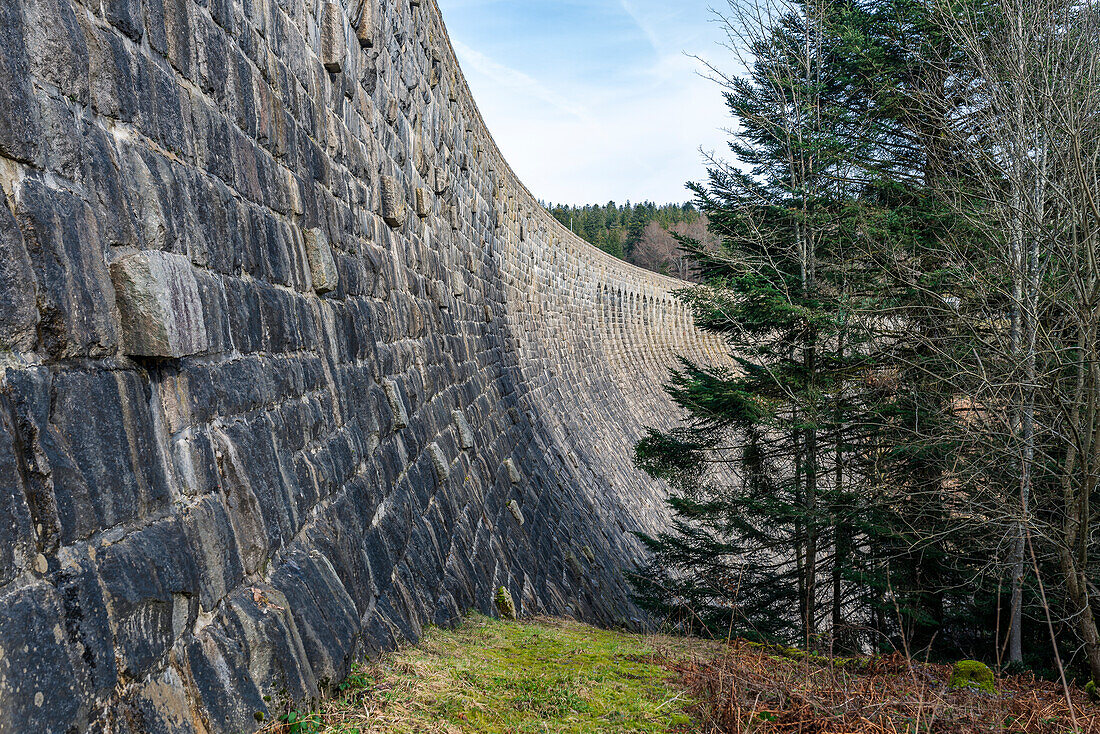 Dam of the Schwarzenbach Dam, Forbach, Black Forest, Baden-Württemberg, Germany