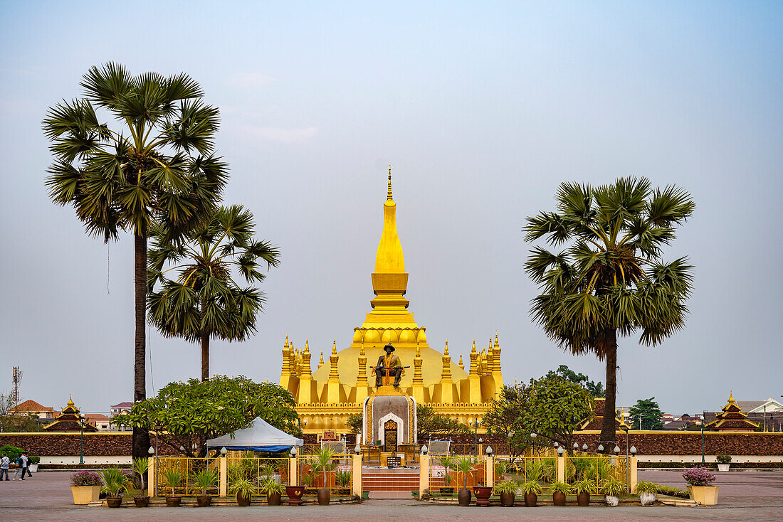Pha That Luang - The national symbol of Laos in the capital Vientiane, Laos, Asia