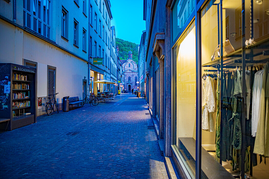 Hauptstrasse in Heidelberg, Baden-Württemberg, Deutschland