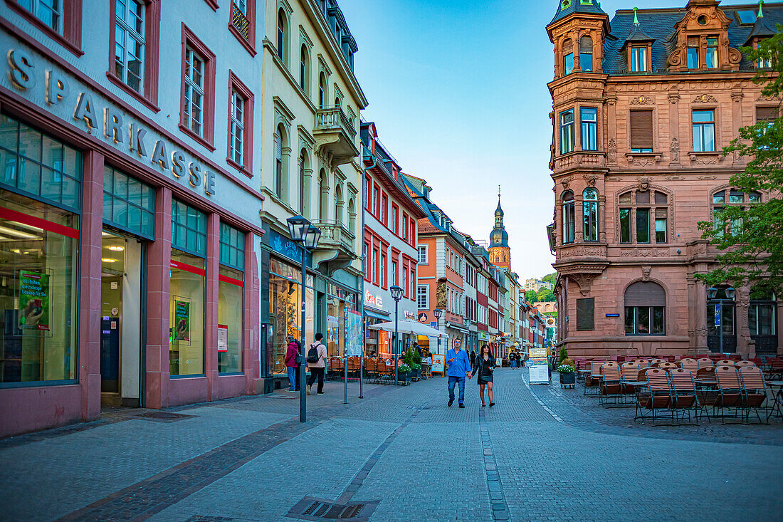 Main street in Heidelberg, Baden-Württemberg, Germany