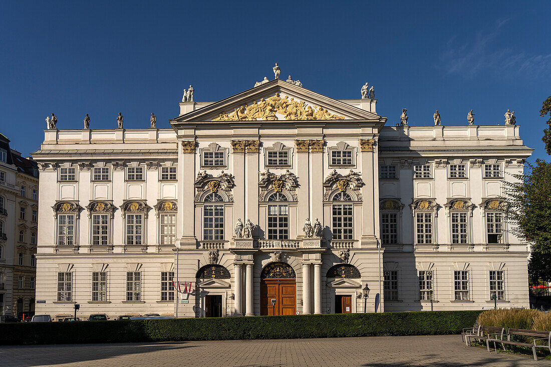 The Palais Trautson on Museumstrasse, seat of the Austrian Ministry of Justice in Vienna, Austria, Europe