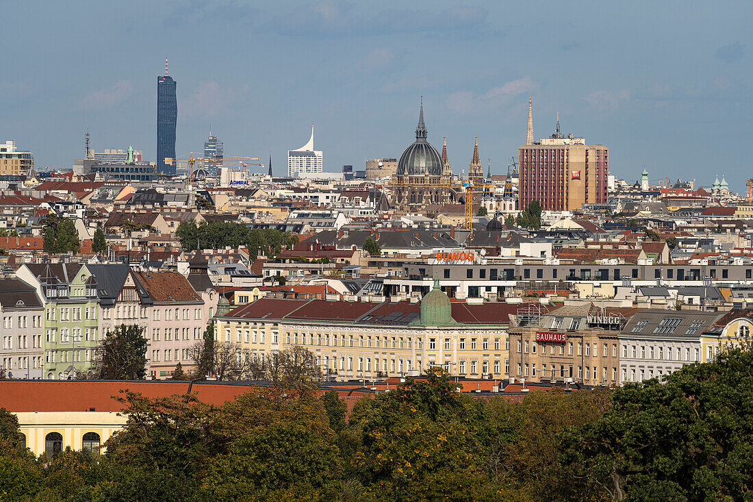 View from the Gloriette over the rooftops of Vienna, Austria, Europe