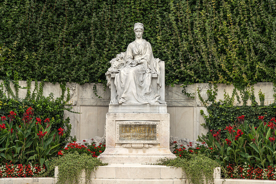 Empress Elisabeth Monument in Volksgarten Vienna, Austria, Europe