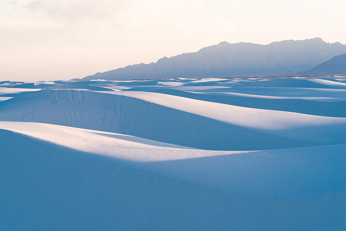 Gypsum dunes landscape of White Sands National Monument in New Mexico.