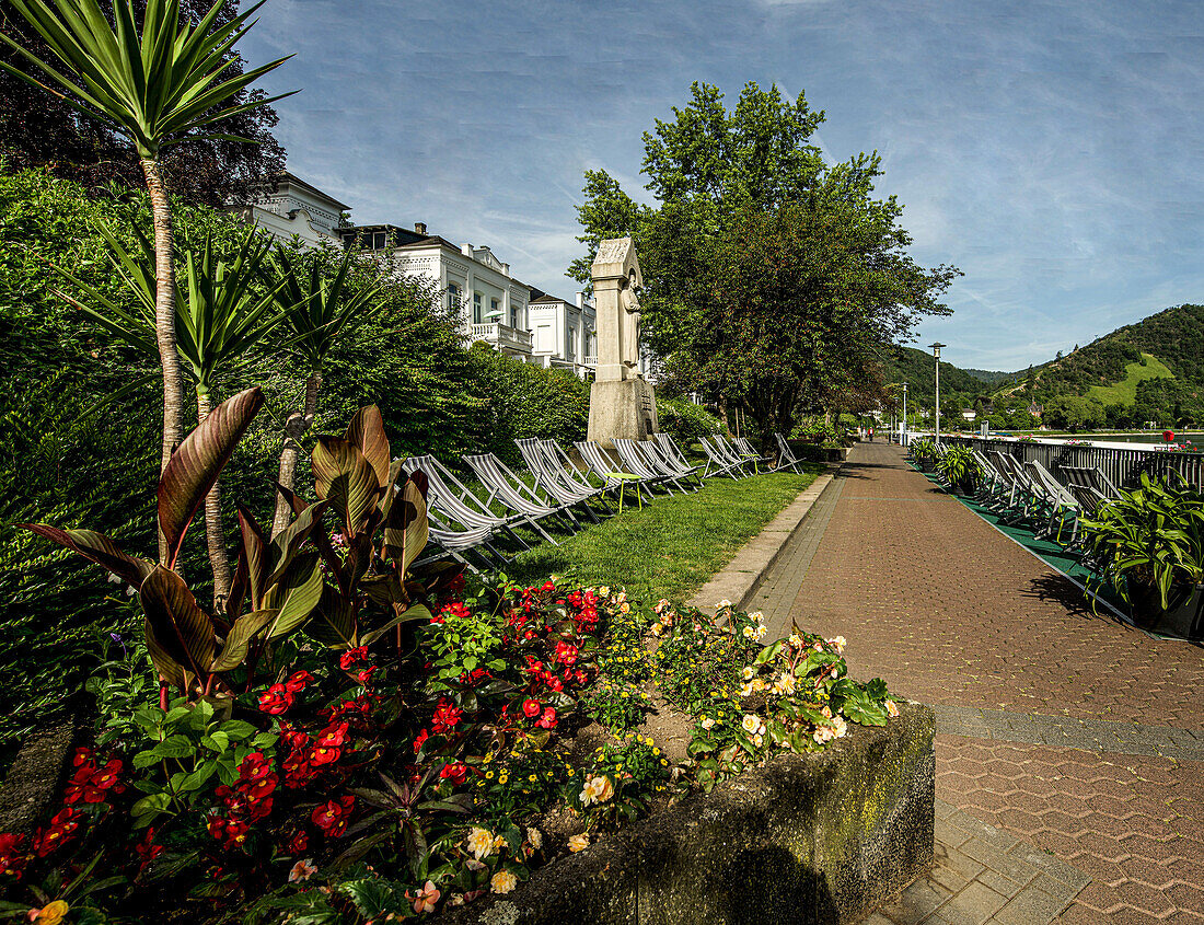 Boppard, Rhine promenade in the morning light, Upper Middle Rhine Valley, Rhineland-Palatinate, Germany