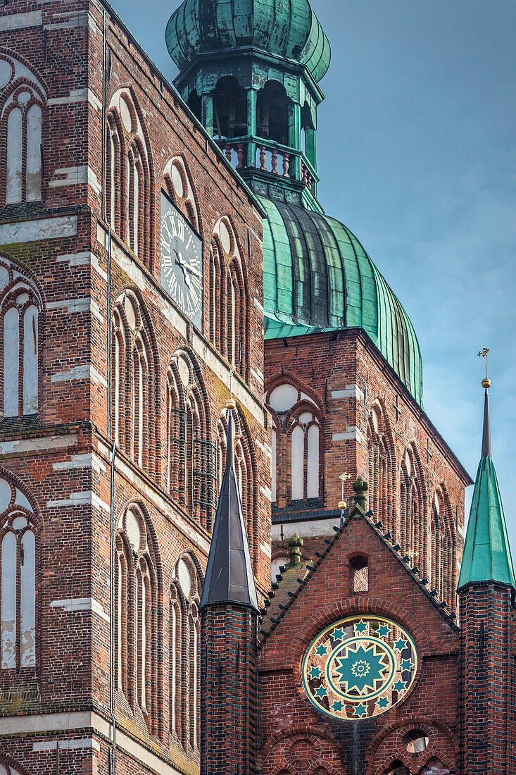 Nikolaikirche at the Alter Markt in Stralsund, Mecklenburg-West Pomerania, Baltic Sea, North Germany, Germany