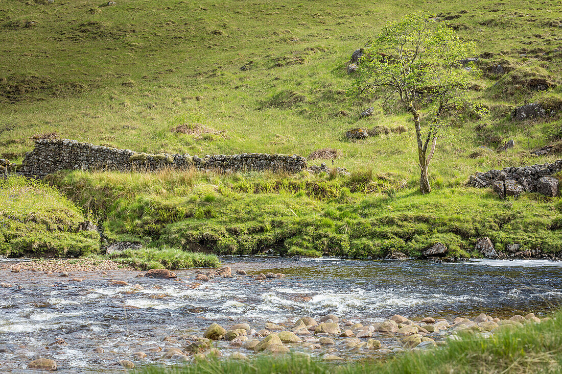 River Etive im Glen Etive, Highlands, Schottland, Großbritannien