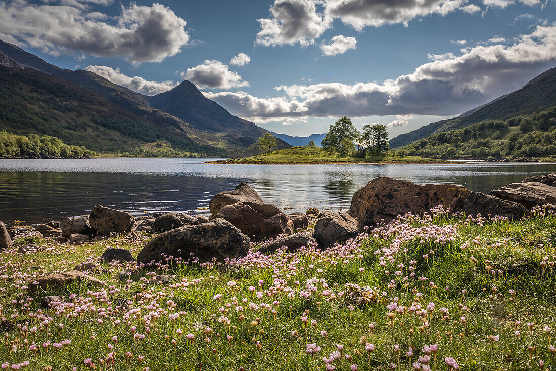 Loch Leven North Shore Viewpoint, Looking West, Kinlochleven, Highlands, Scotland, UK