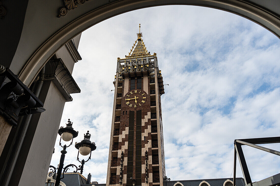 Famous Piazza in Old Batumi during the raining in the spring