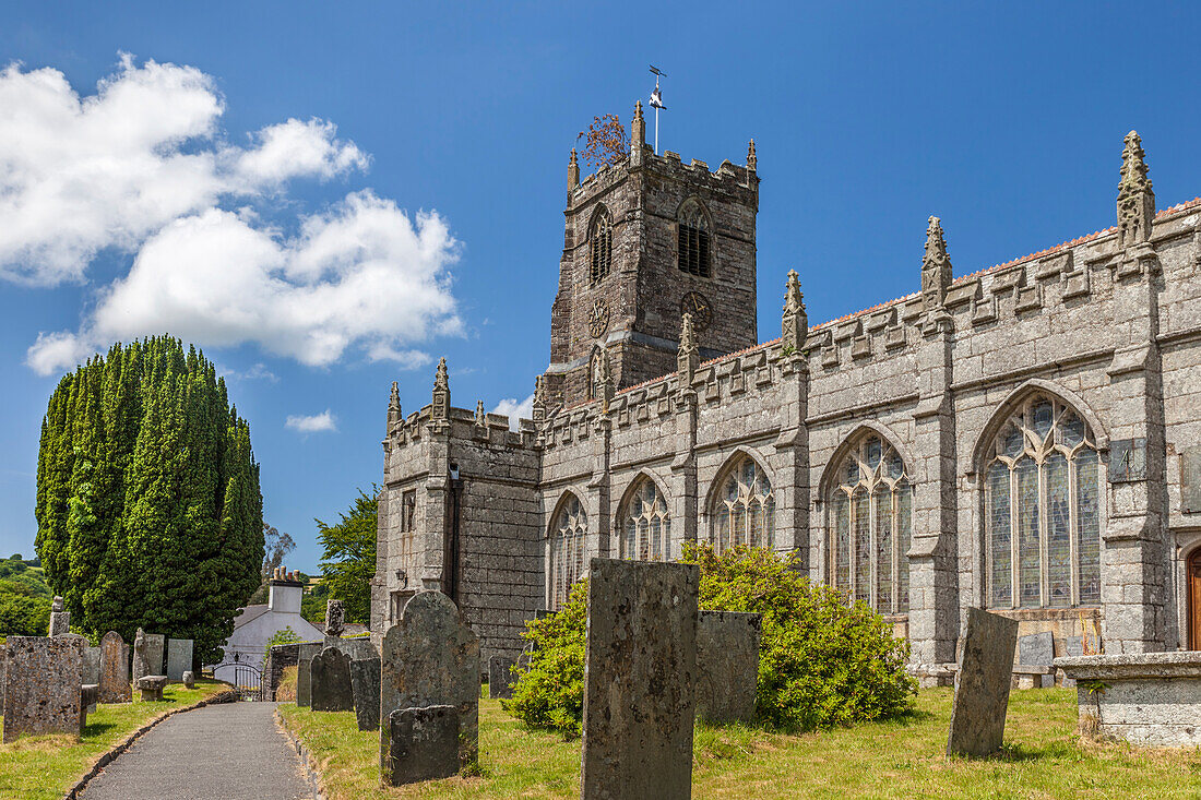 Kirche im Dorf St Neots, Bodmin-Moor, Cornwall, England